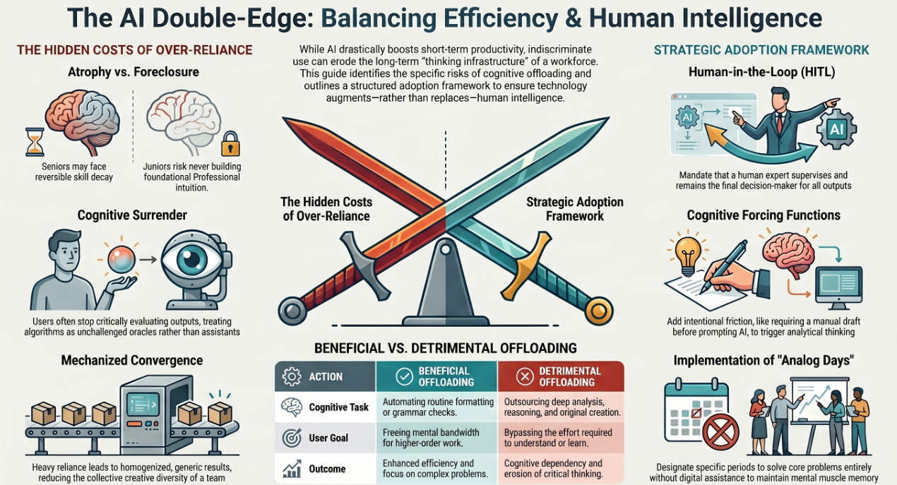 Risks Of Over-Reliance On AI Infographic